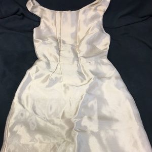 Pamella Roland Gold Metallic Shift Dress Film fash